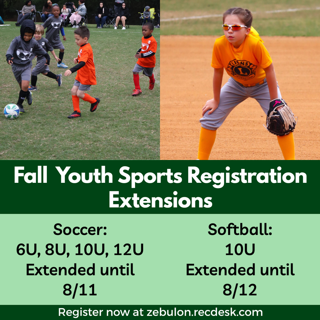 Fall youth sports registration extension