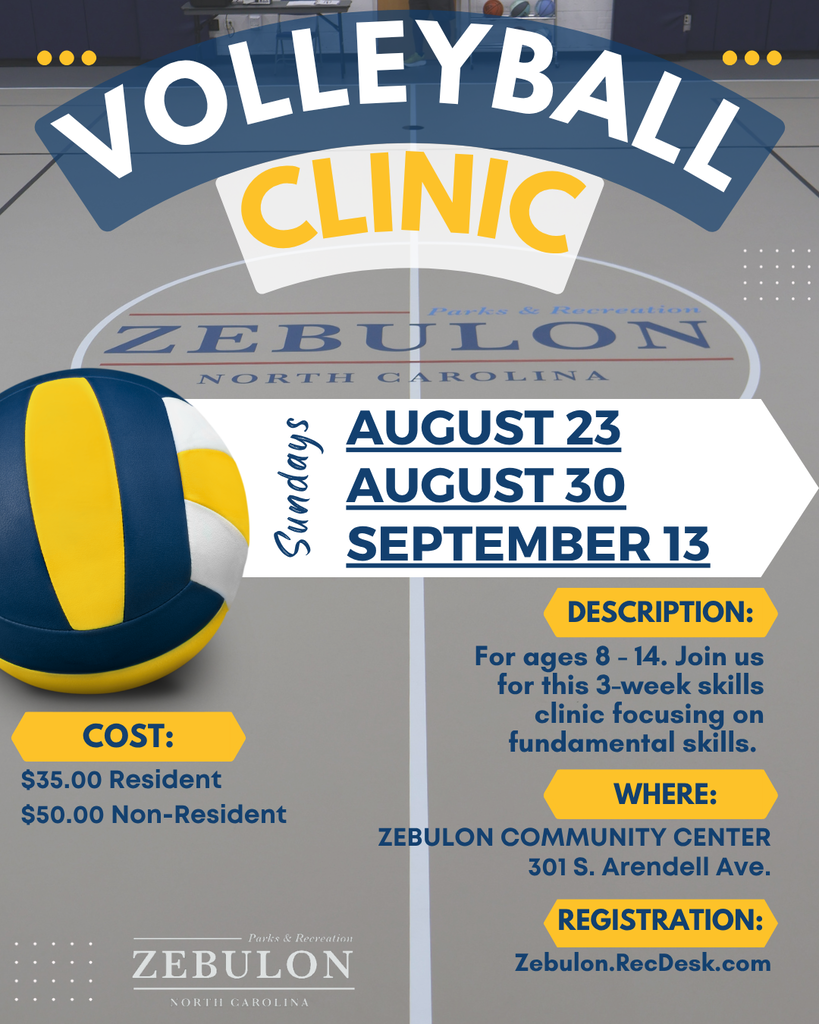 Volleyball clinic flyer