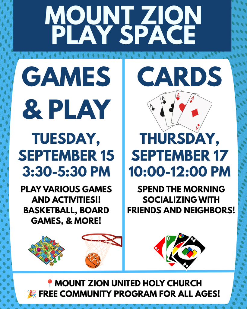 Mount Zion Play Space Flyer
