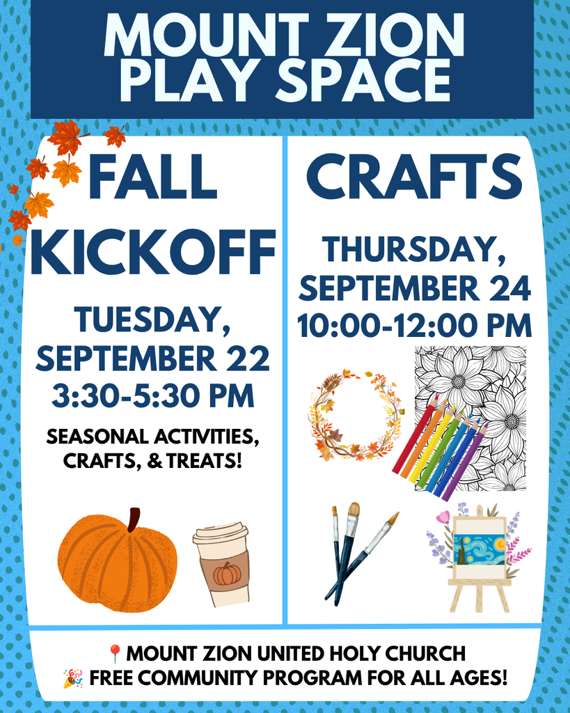 Mount Zion Play Space Flyer