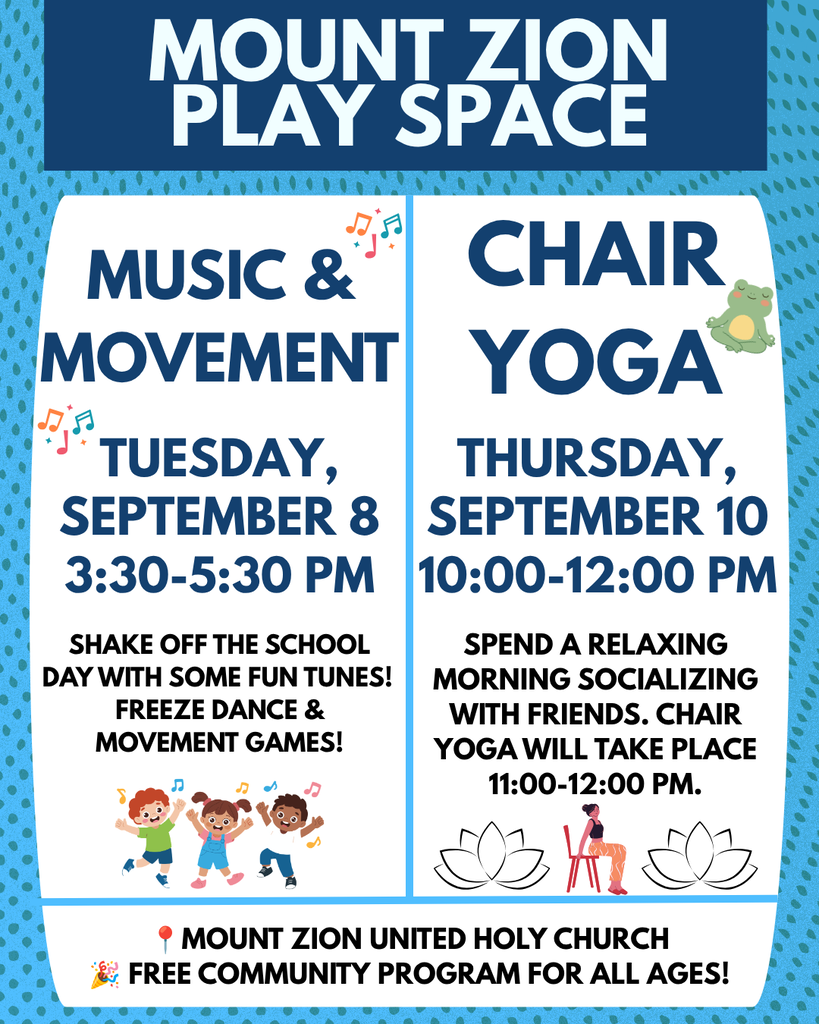 Mount Zion Play Space Flyer