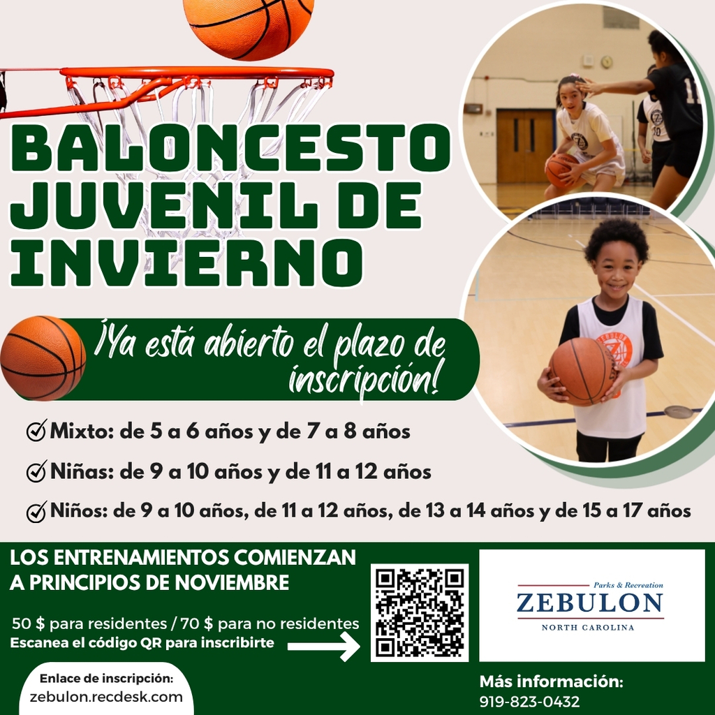 Spanish Language Basketball sign up flyer