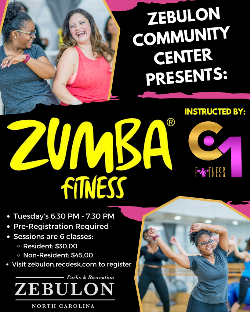 zumba flyer for the community center