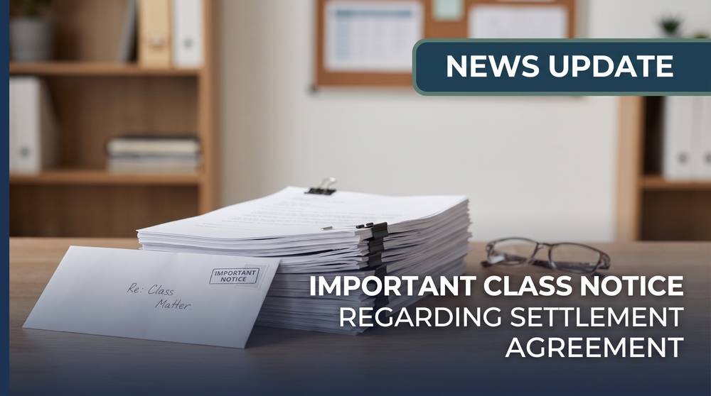 Important Class Notice Regarding Settlement Agreement