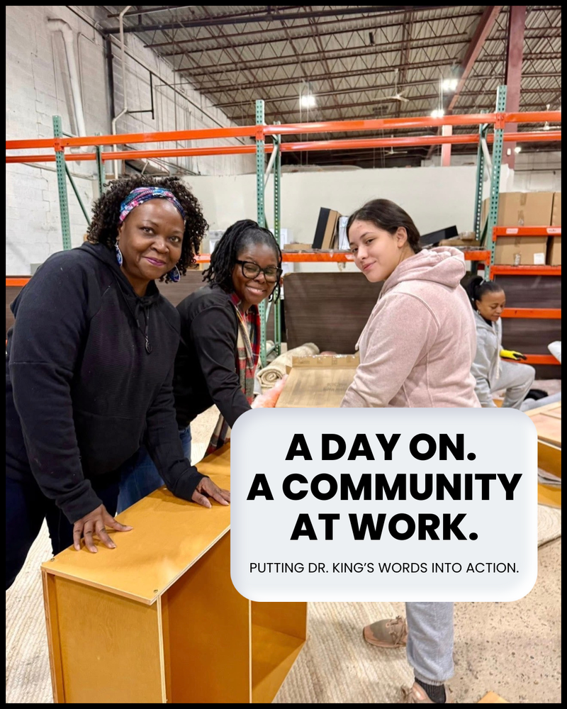 Putting Dr. King's Words Into Action. Mayor Aneka Miller volunteers with Habitat for Humanity.