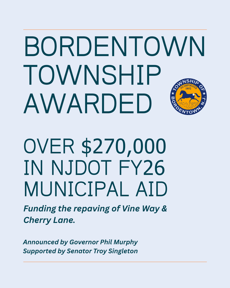 Municipal Aid Award for repavement of Vine Way & Cherry Lane