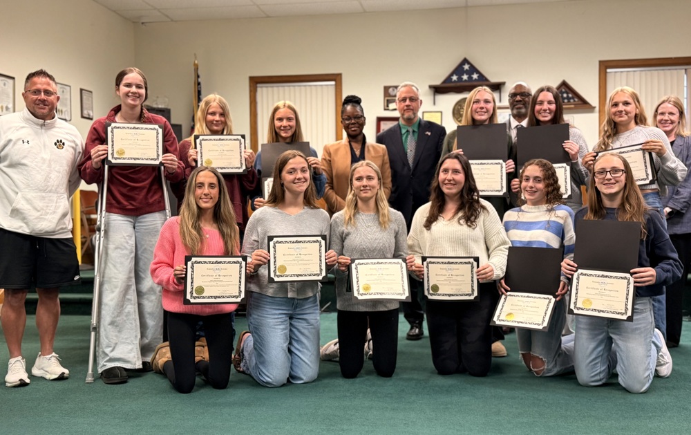 Township Committee proudly honored the Bordentown Regional High School Scotties Girls Basketball Team for an outstanding season and the pride they brought to our community