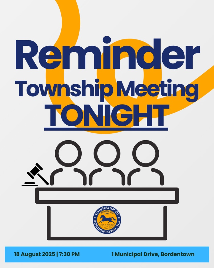 Reminder: Township Committee Meeting Tonight
