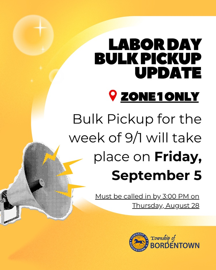 Labor Day Bulk Pickup Update