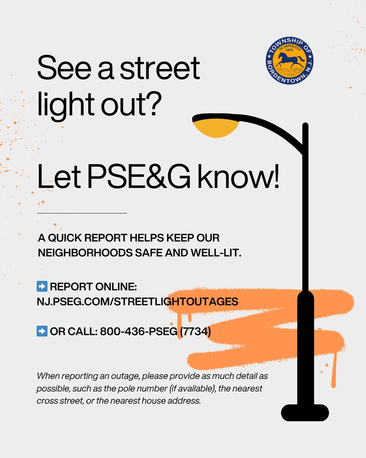 See A Street Light Out? Let PSE&G know!