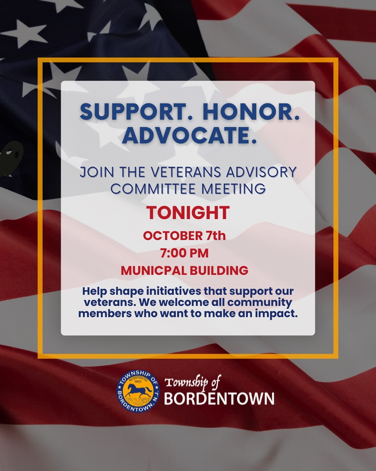 Veterans Advisory Committee is TONIGHT