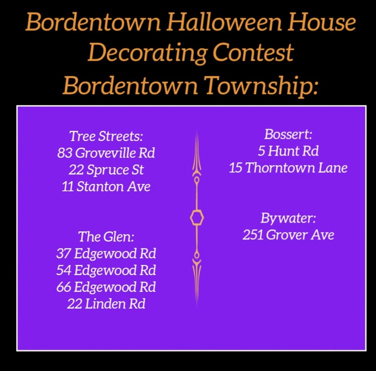 Bordentown Halloween House Contest