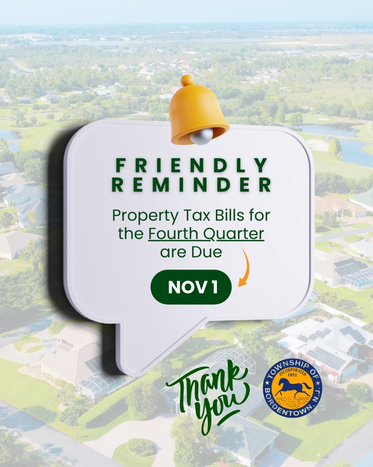 Property Taxes are due 11/1