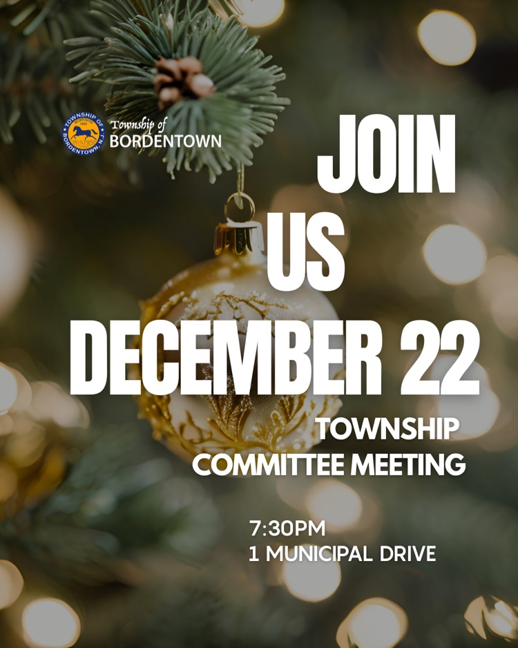 December 22 Township Committee Meeting