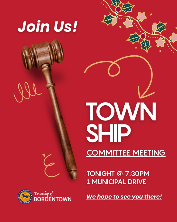 Township Committee Meeting Tonight 12/22