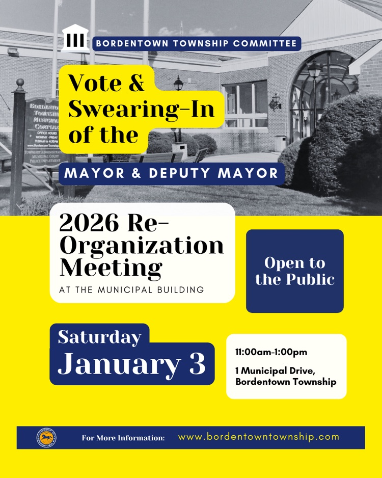 2026 Re-Organization Meeting on 1/10