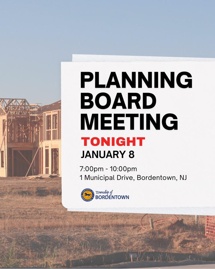 Planning Board Meeting Tonight 1/8