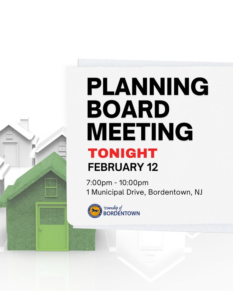 Planning Board Meeting is TONIGHT, 2/12 at 7pm