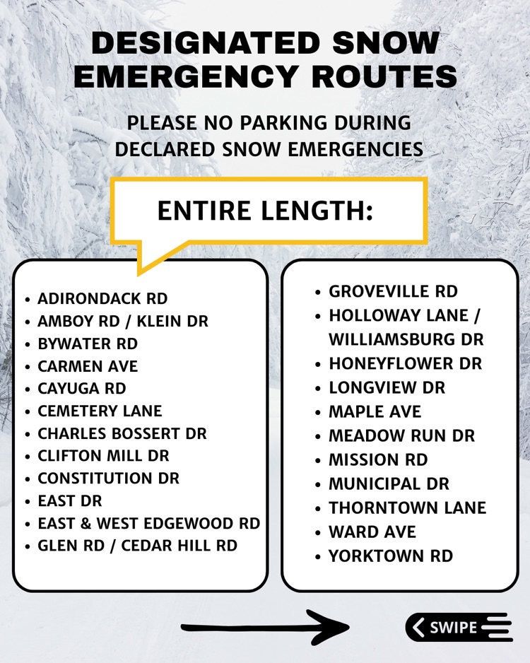 Designated Snow Emergency Routes