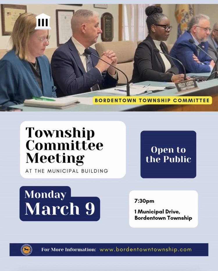 Township Committee Meeting TONIGHT, 3/9 at 7:30