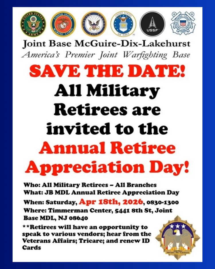 Annual Retiree Appreciation Day for Military Retirees on 4/18