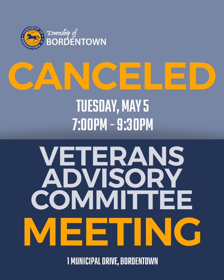 Tonight’s Veterans Advisory Meeting is Canceled