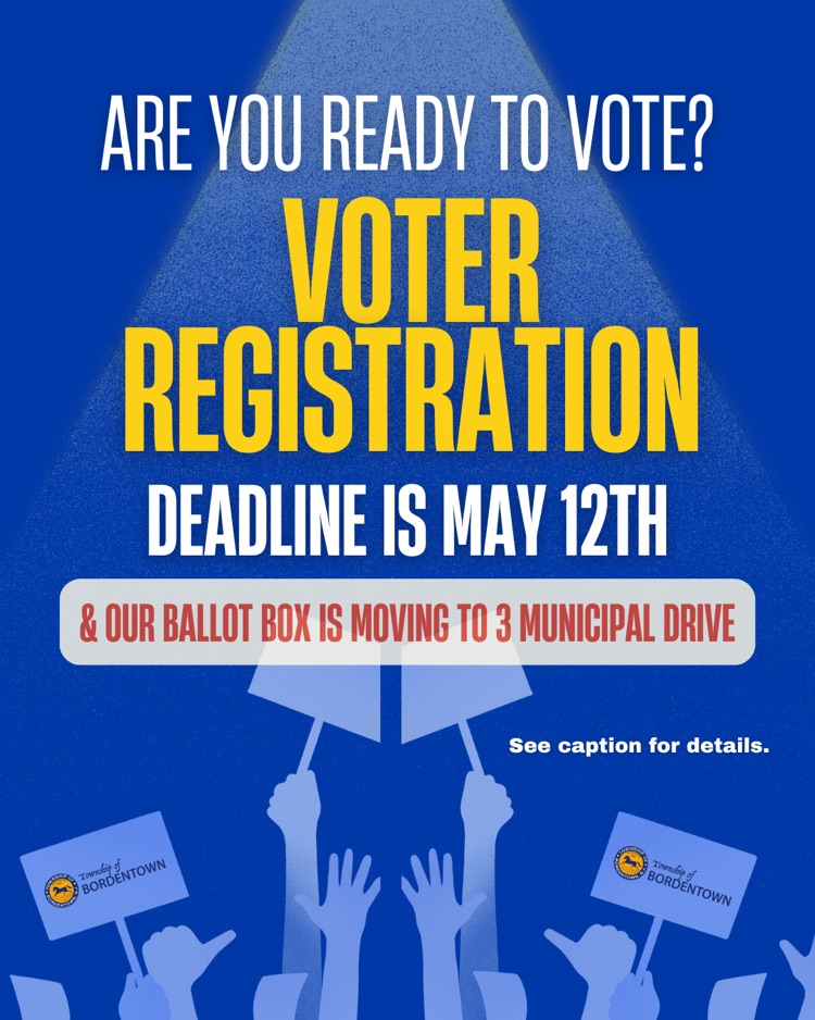 Deadline to register to vote is May 12th