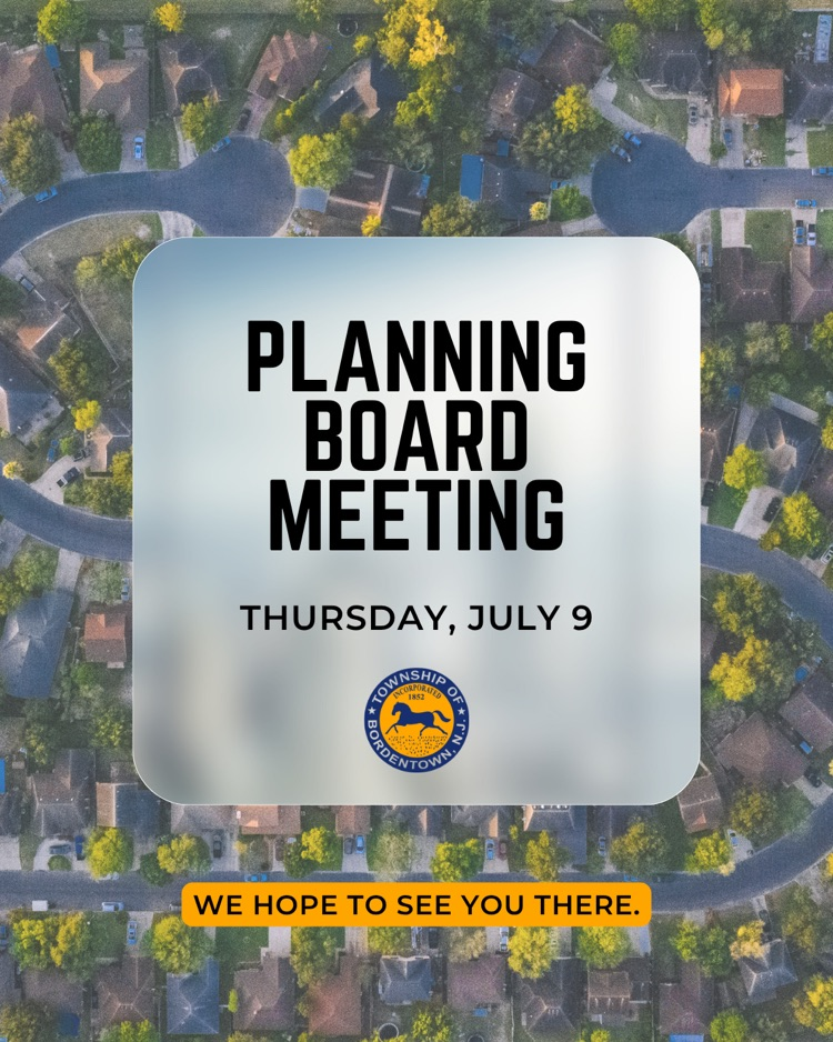 Planning Board Meeting is TONIGHT, 7/9 at 7pm