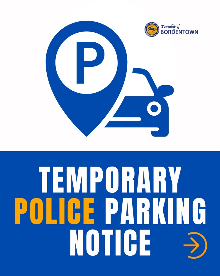 Temporary Police Parking Notice
