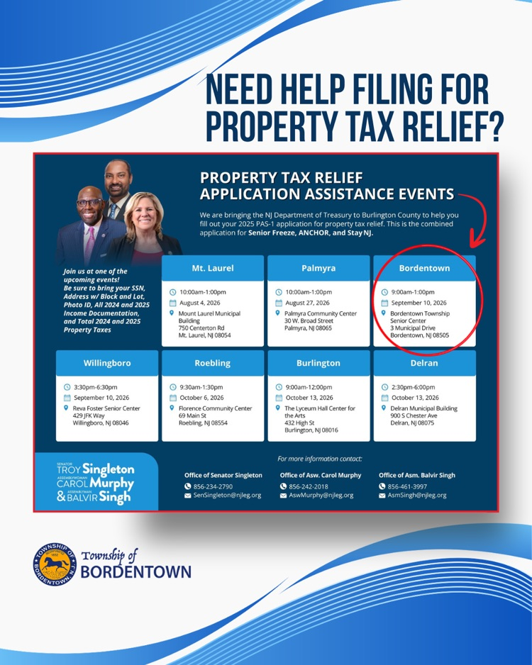 Property Tax Relief Filing Event on 9/10
