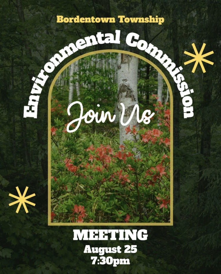 Environmental Commission Meeting is TONIGHT, 8/25