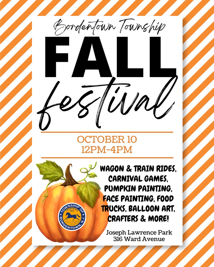 Fall Festival - 10/10 at Joseph Lawrence Park from 12-4pm