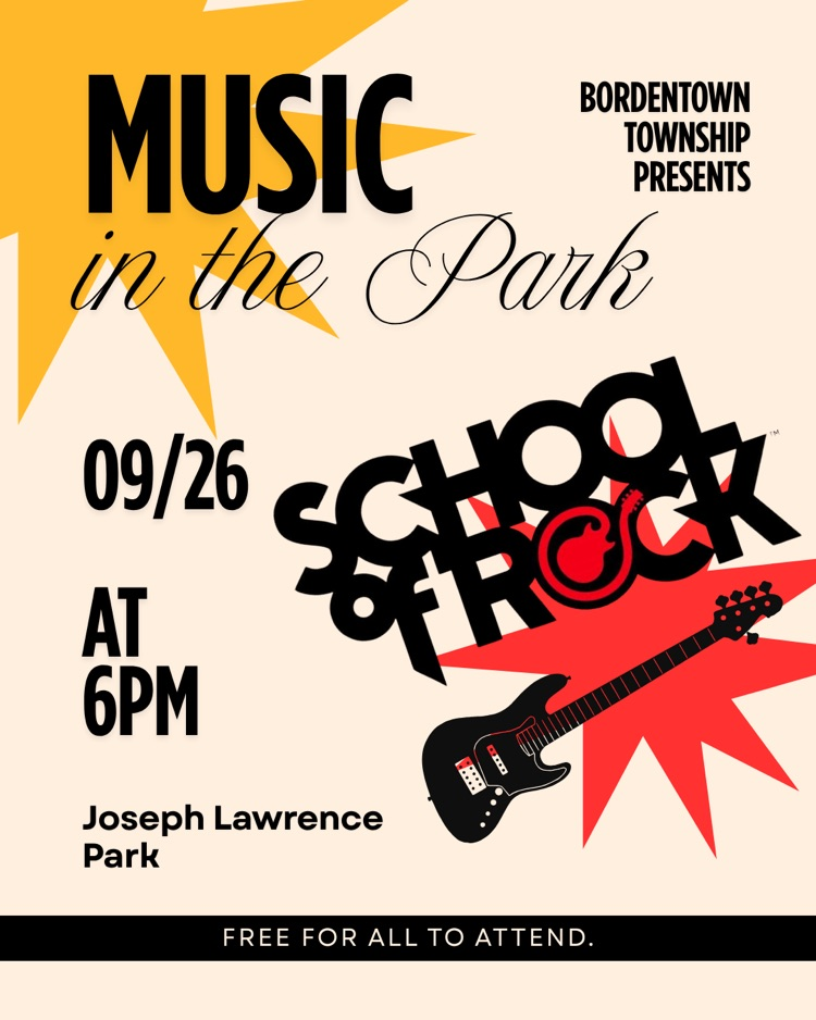 Music in the Park: Princeton School of Rock on 9/26 at 6pm at Joseph Lawrence Park
