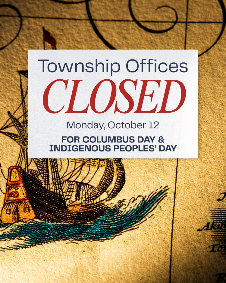 Township Offices Closed for Columbus Day