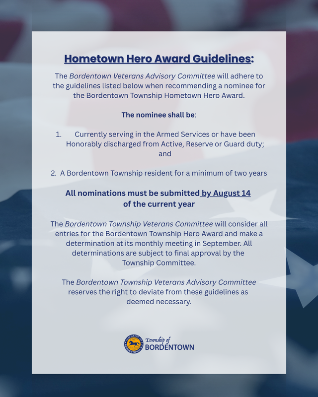 Hometown Hero Award Guidelines