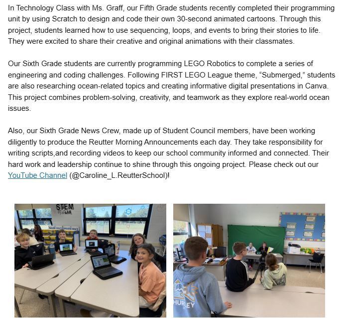 Our Week at Reutter School