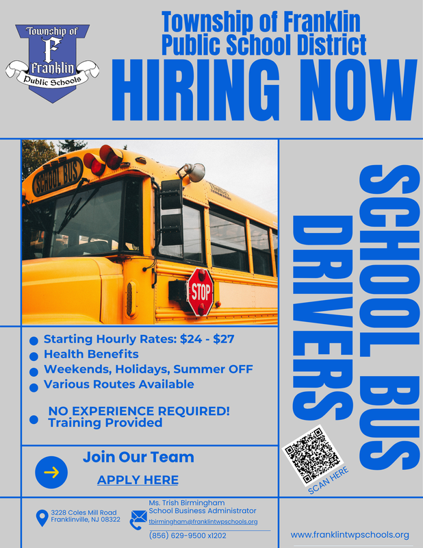 Now hiring Bus Drivers flyer