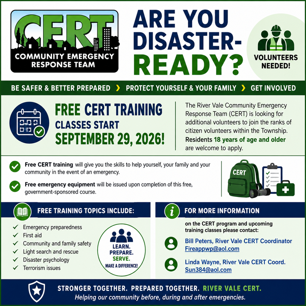 River Vale CERT 2026