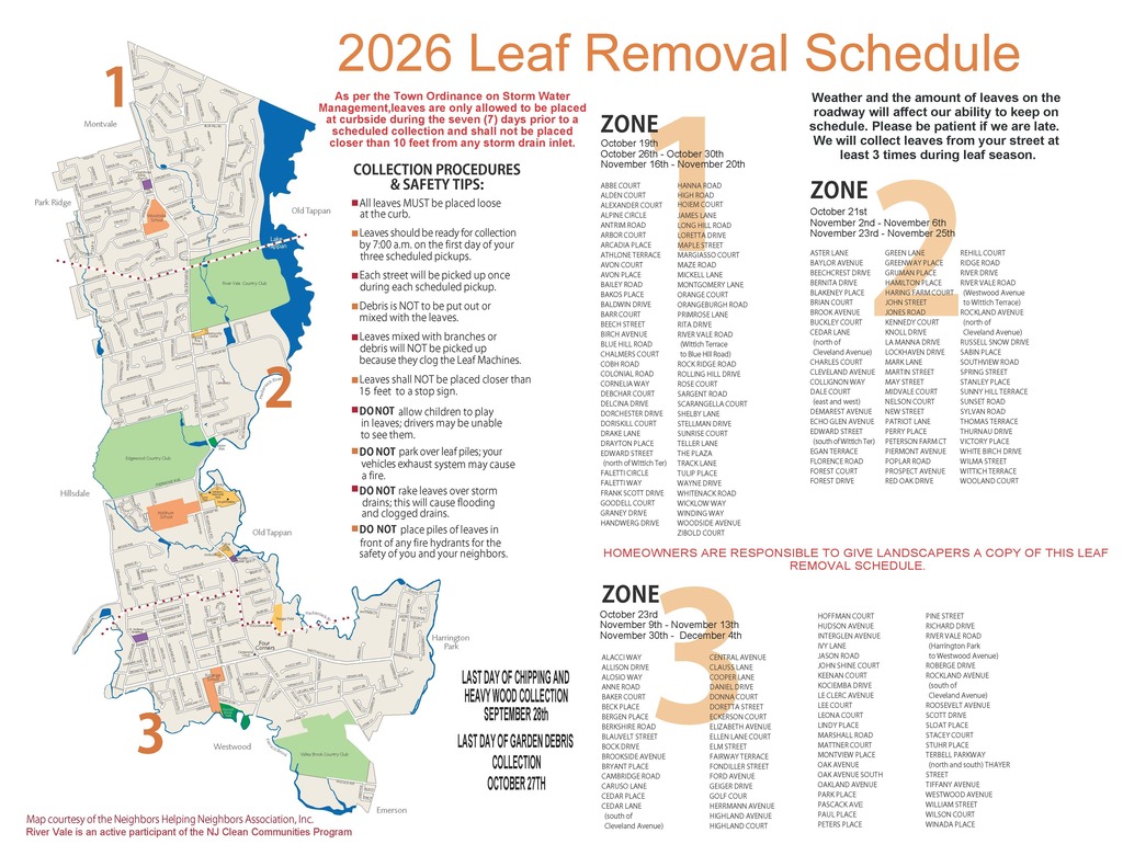 2026 Leaf Removal Schedule