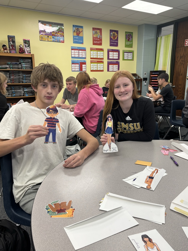 paper dolls in Spanish class
