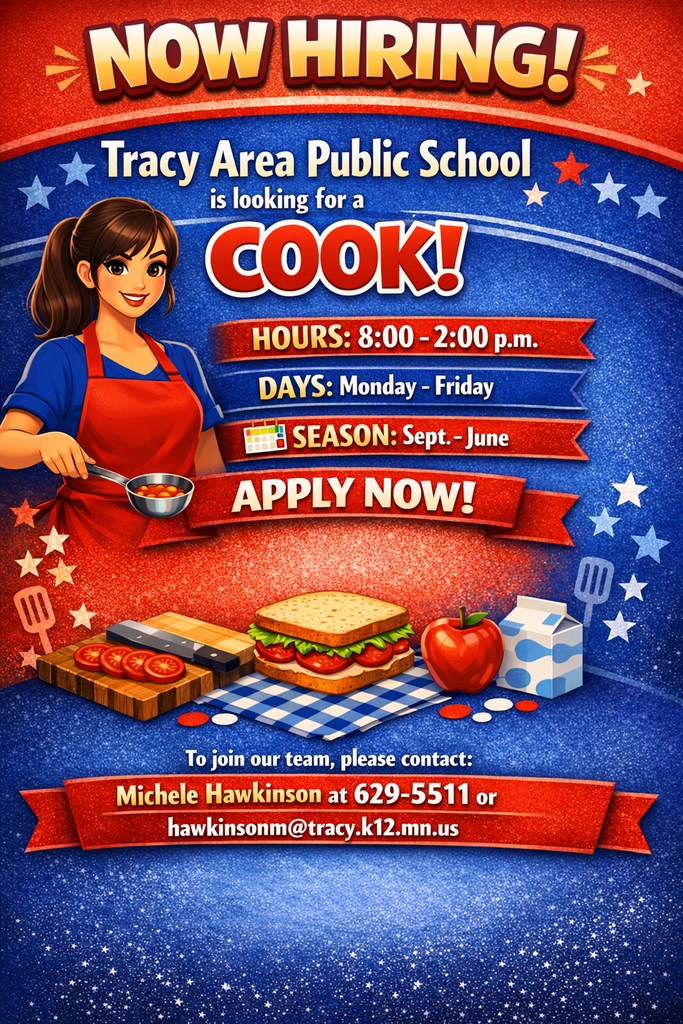 TAHS now hiring cook.