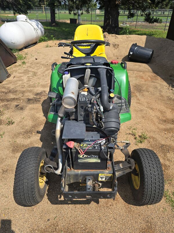 John Deere Tractor with hood missing