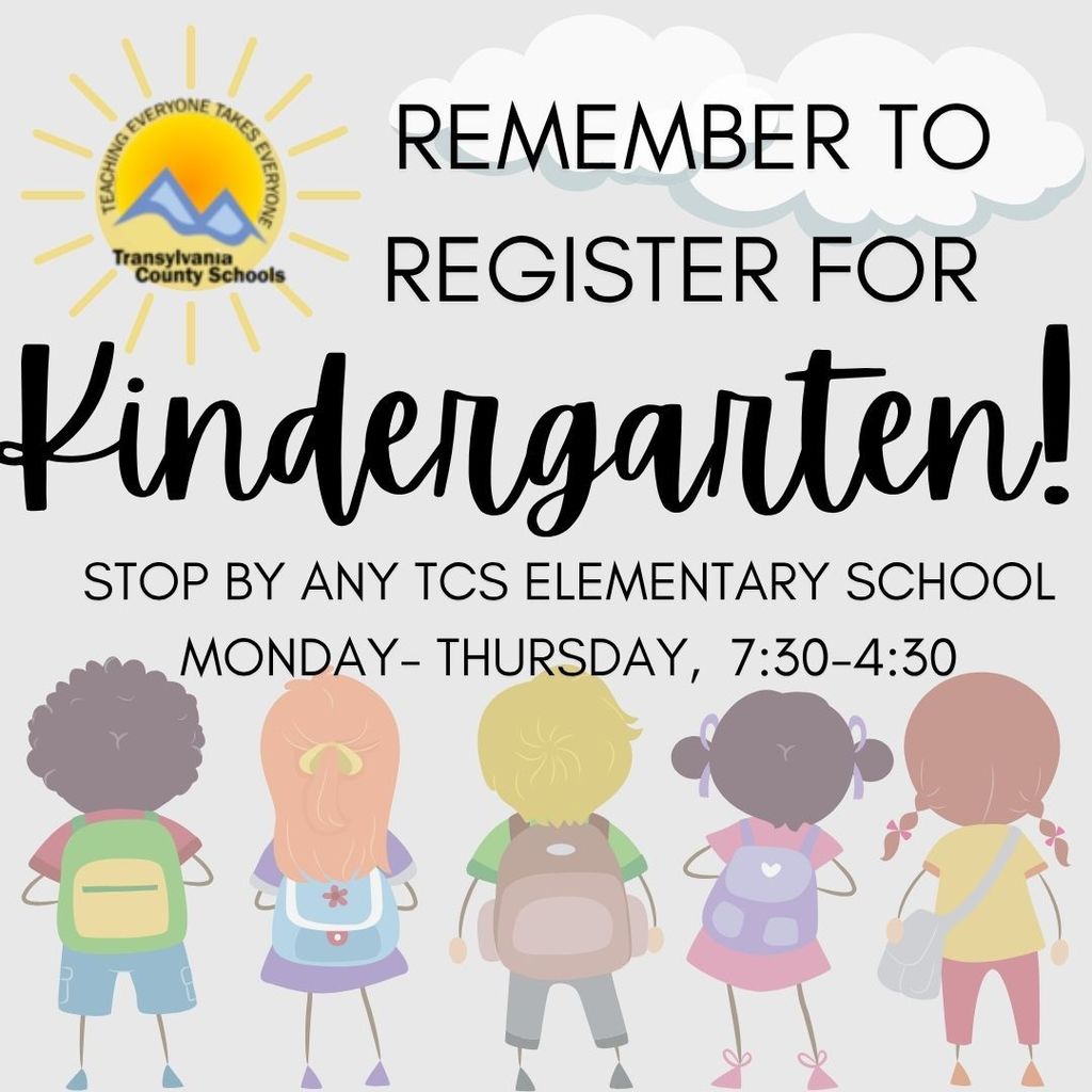 reminder to register for kindergarten