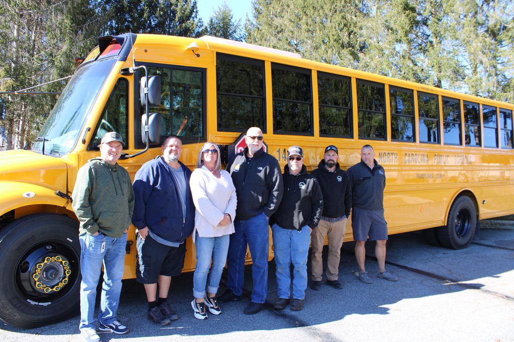 bus drivers at garage