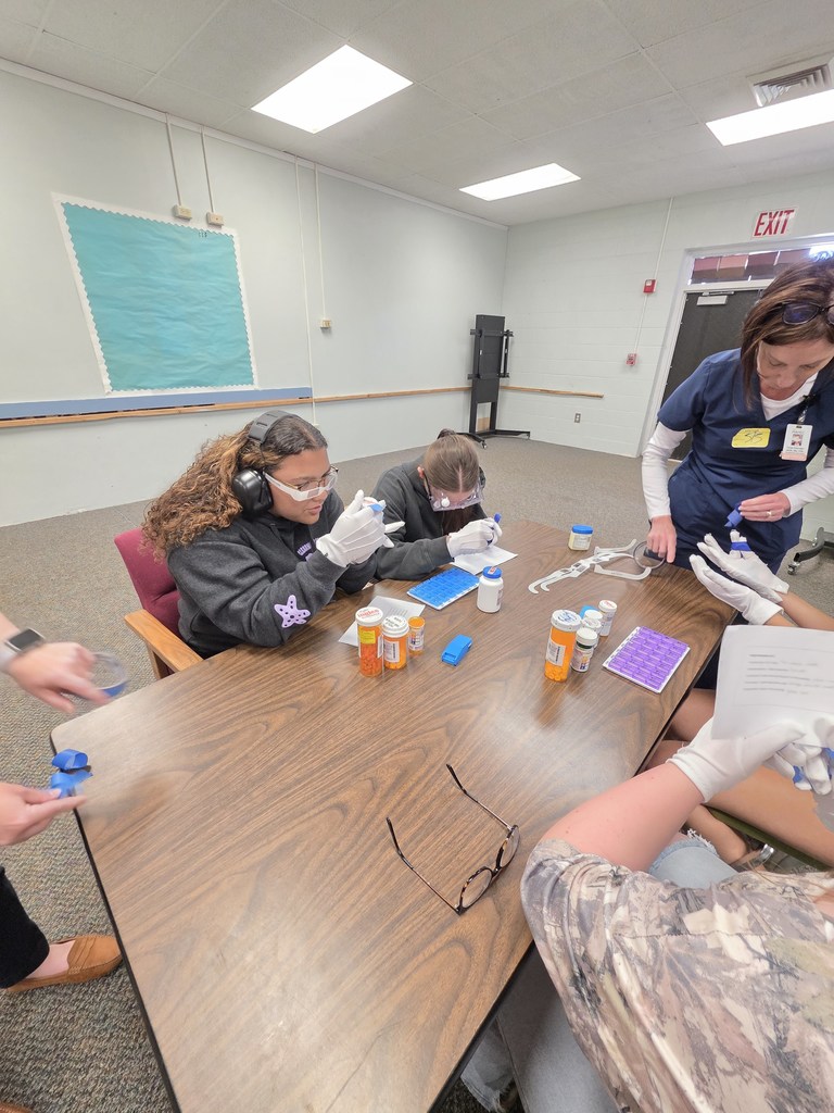 Health Sciences students getting hands-on experience