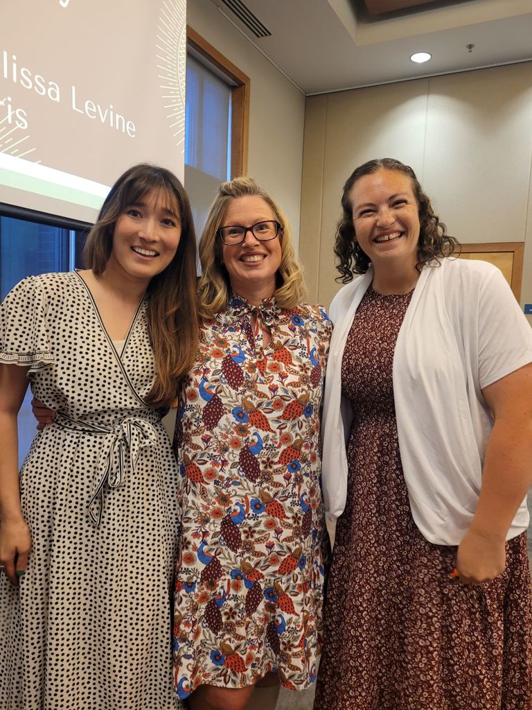 Stephanie Ray, PFE Teacher of the Year; Kim Moore, 2025=2026 TCS Teacher of the Year; Sydney Gilbert, TCS Rookie of the Year.
