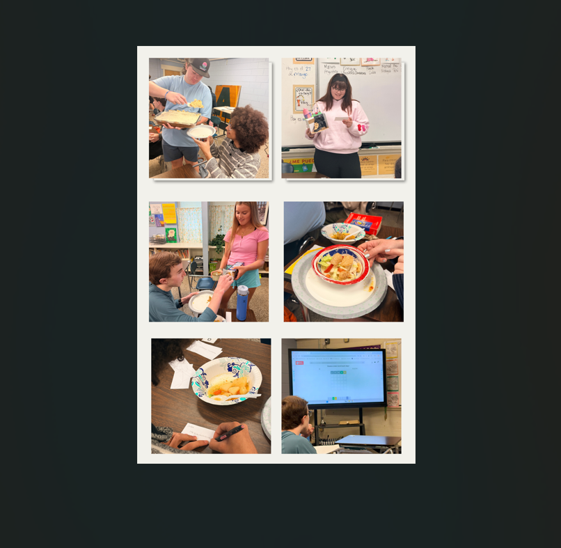 collage of students giving presentations and cultural activities 