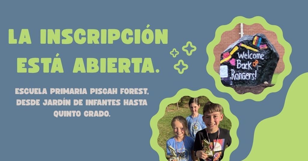 ¡Ya está abierta la matrícula en la escuela primaria Pisgah Forest!