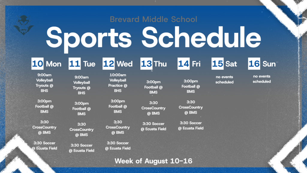 weekly sports sched