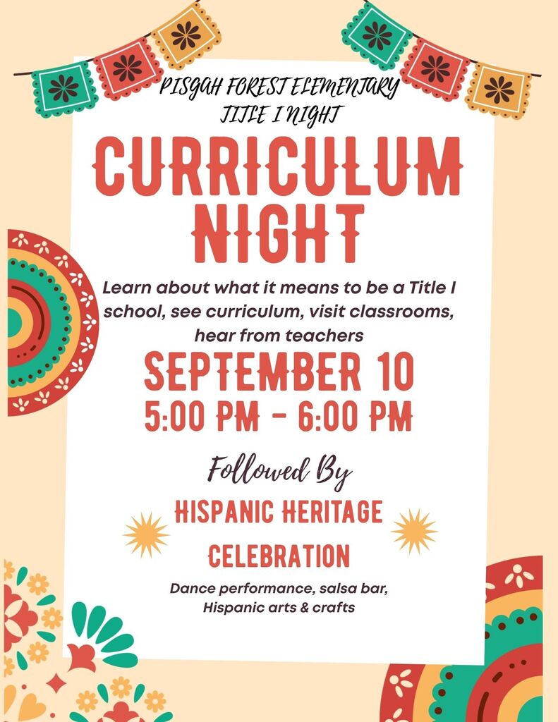 Title I/Hispanic Heritage Night Flyer
